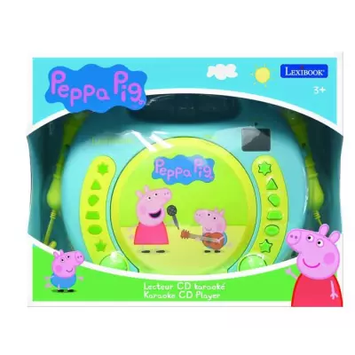 Lecteur CD Karaoké Peppa Pig avec 2 microphones - LEXIBOOK : Un divertissement musical pour enfants