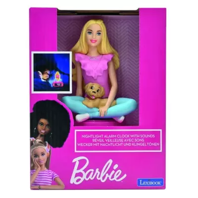 Réveil enfant Barbie 3D avec veilleuse et sons