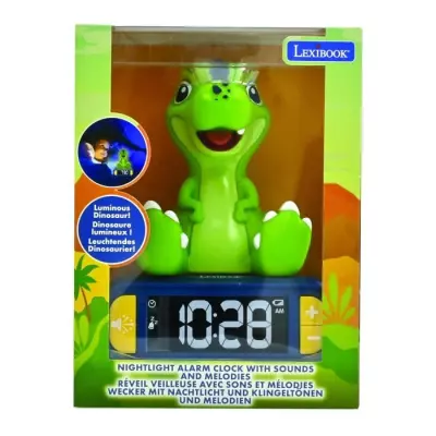 Réveil digital Dinosaure avec veilleuse et effets sonores