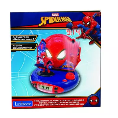 Réveil projecteur Spider-Man avec effets sonores et veilleuse - LEXIBOOK