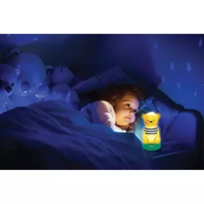 Veilleuse Ourson 3D avec Musique et Couleurs Changeantes