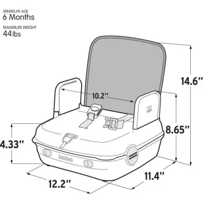 Réhausseur bébé portable et sécurisé - BENBAT - Gris