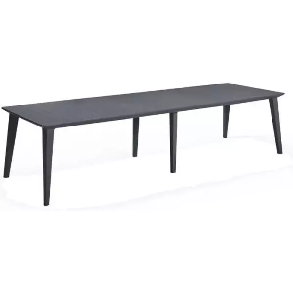 Table de jardin rectangulaire 320 cm Graphite - ALLIBERT BY KETER - 8 a 12 personnes avec allonges - LIMA