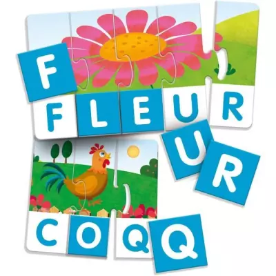 Jeu d'apprentissage Lettres et Mots - Carotina : apprendre à lire et écrire (26x19x6 cm)