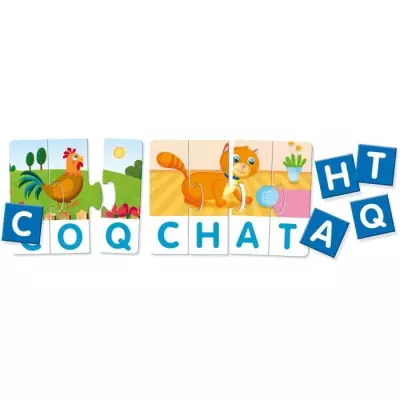 Jeu d'apprentissage Lettres et Mots - Carotina : apprendre à lire et écrire (26x19x6 cm)