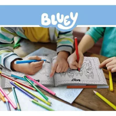 Kit complet d'apprentissage du dessin Bluey - Ecole de dessin - LISCIANI