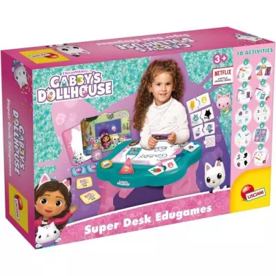 Table éducative LISCIANI Gabby's Dollhouse - Super Desk - Jeux logiques et amusants