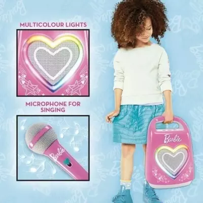 Enceinte Bluetooth Barbie Party avec Micro - Idéal pour chanter et danser