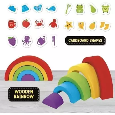 Jeu éducatif Montessori: Boîte Arc-en-ciel - Activités Couleurs et Vision