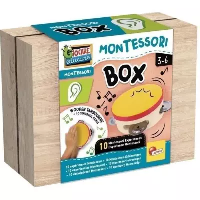 Jeu musical Montessori - Tambourin en bois - Rythme et audition