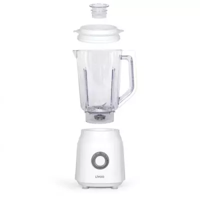 Blender LIVOO 1,5 L - 600 W - 2 vitesses - Turbo blanc