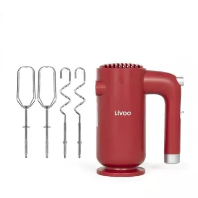Batteur électrique 250W LIVOO - 5 vitesses - Rouge
