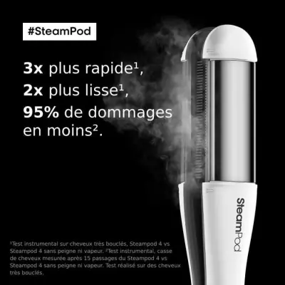 Lisseur-boucleur vapeur SteamPod 4: Coiffure parfaite en un clin d'œil
