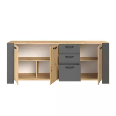 Buffet LOFT Parisot - Style chêne artisan - Fabriqué en France