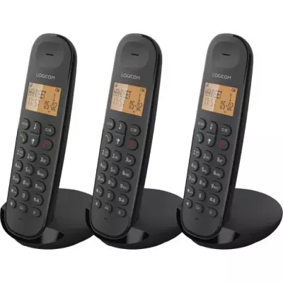 Téléphone sans fil LOGICOM DECT ILOA 350 TRIO - Noir