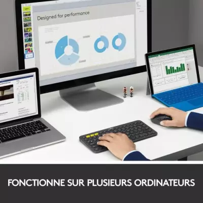 Souris sans fil Logitech M720 Triathlon Noir - Compacte et polyvalente