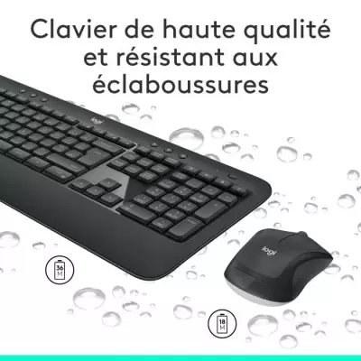 Ensemble clavier souris Logitech MK540 Sans fil - Pratique et performant
