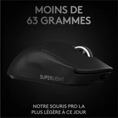 Souris gamer sans fil Logitech G PRO X Superlight - Noir