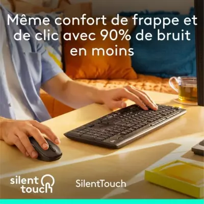 Ensemble clavier souris Logitech MK295 sans fil - Compact et efficace