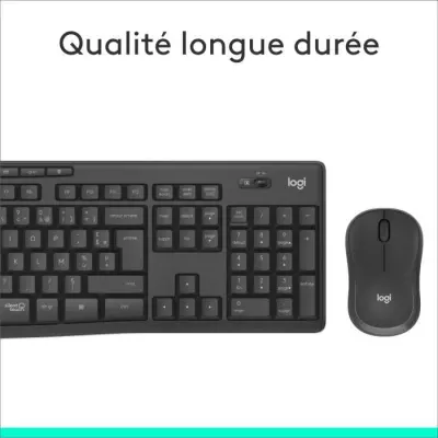 Ensemble clavier souris Logitech MK295 sans fil - Compact et efficace