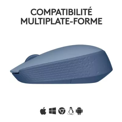 Souris Logitech M171 Ambidextre Bleu Gris - Sans Fil