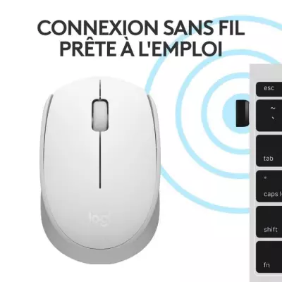 Souris Logitech M171 Ambidextre Blanc - Sans Fil - Compact