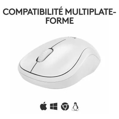Souris sans fil Logitech M240 Blanc - Compacte et ergonomique
