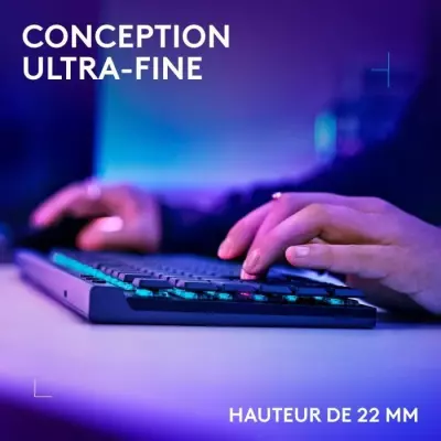 Clavier gamer sans fil Logitech G515 Lightspeed TKL - Noir