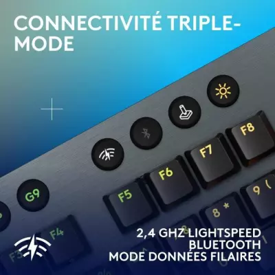 Clavier gamer sans fil Logitech G915 TKL X - Switch linear - Noir