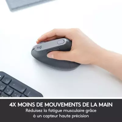 Souris Logitech MX Vertical Gris - Design Ergonomique