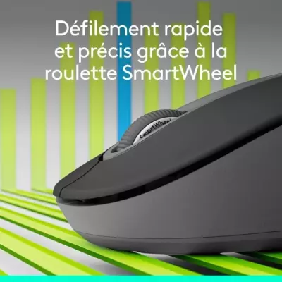 Souris sans fil Logitech M650 Gaucher Graphite - Compact et ergonomique