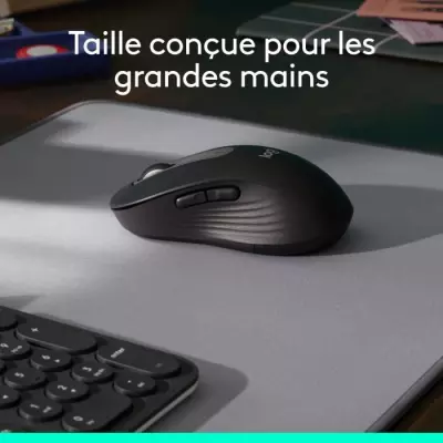 Souris sans fil Logitech Signature M650 Rose - Grande taille et silencieuse