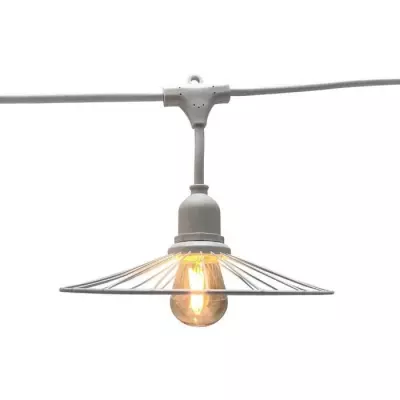 Guirlande lumineuse extérieur LUMISKY - Chic Blanc Chaud - 6 m - 10 ampoules filament - E27 - LED