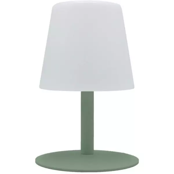 Lampe de table sans fil - LUMISKY - STANDY MINI Olive - H25 cm - Pied en acier vert olive - LED blanc chaud et blanc