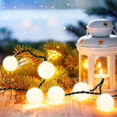 Guirlande lumineuse solaire Billy - LUMI JARDIN - 60 LED - Blanc chaud