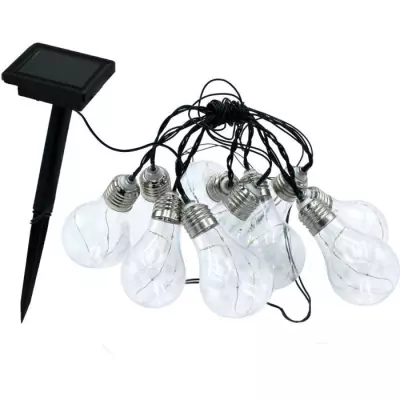 Guirlande lumineuse solaire - LUMISKY - FANTASY STAR SOLAR - 10 ampoules cuivre micro - 3.75m
