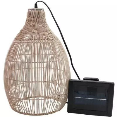 Suspension solaire LUMISKY - HOLIDAY - H42 cm - Style bohème naturel - LED blanc chaud