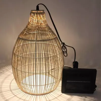 Suspension solaire LUMISKY - HOLIDAY - H42 cm - Style bohème naturel - LED blanc chaud