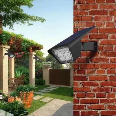 Lot de 2 spots solaires projecteur 2 en 1 pour un éclairage extérieur optimal