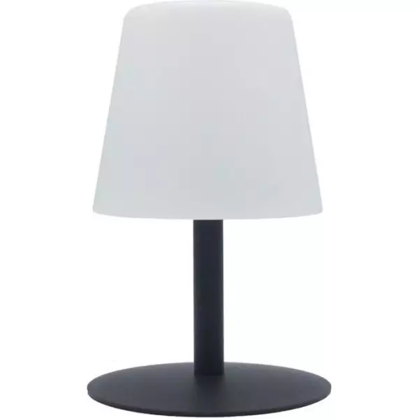Lampe de table LED sans fil Standy Mini Rock - Lumisky - H 25 cm - Gris et blanc