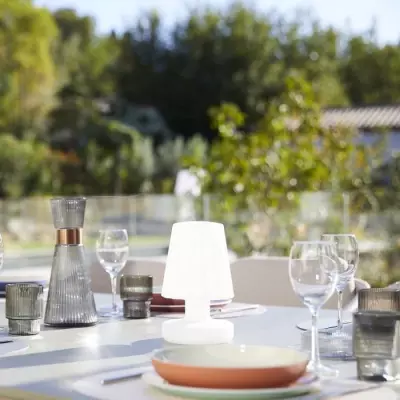 Lumisky Lady Mini : lampe à poser rechargeable LED blanc chaud - H22 cm