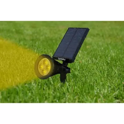 Lot de 2 projecteurs solaires Spiky - LUMI JARDIN - 200 Lumens