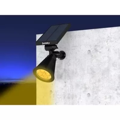 Lot de 2 projecteurs solaires Spiky - LUMI JARDIN - 200 Lumens