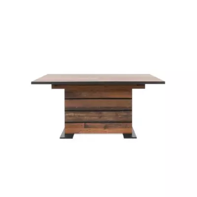 Table extensible Boisé Old Style et noir MANHATTAN - L 160-200 cm
