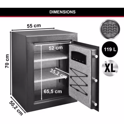 Coffre-Fort Haute Sécurité XL 119L - Master Lock T8-331ML