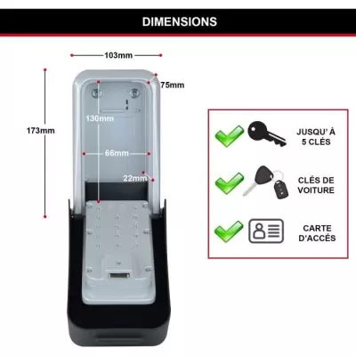 Boite à clés sécurisée certifiée - XL - MASTER LOCK