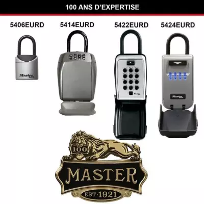 Boîte à Clé sécurisée XS avec Anse - MASTER LOCK 5406EURD