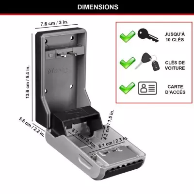 Armoire sécurité Masterlock Boîte clés 5481EURD L