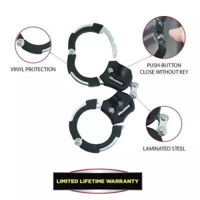 Antivol Masterlock Menottes en Acier Trempé 7.6cm - Sécurité Maximale