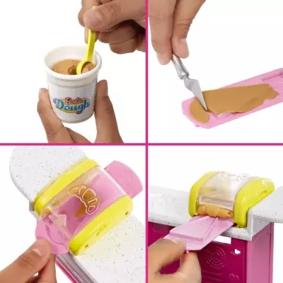 Barbie Pâtisserie Malibu avec 18 accessoires - Coffret poupée HJY19